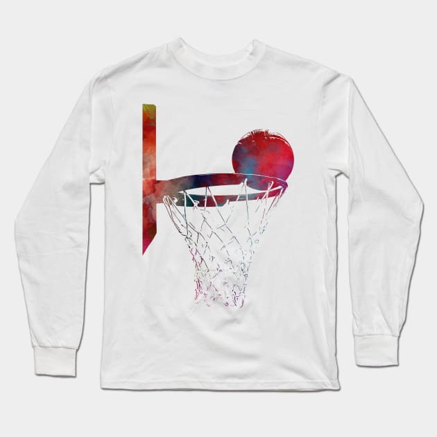 Basketball sport art #basketball Long Sleeve T-Shirt by JBJart